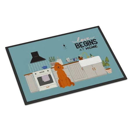 Carolines Treasures 24 x 36 in. Irish Setter Kitchen Scene Indoor or Outdoor Mat CK7768JMAT